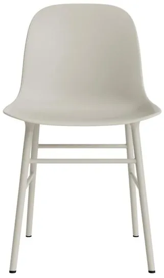 Silla de comedor Normann Copenhagen Form Gris claro/Acero