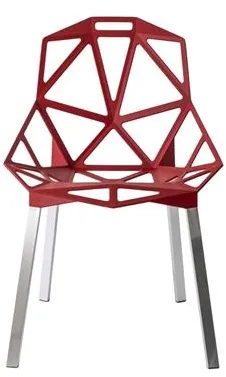 Magis Chair One 4 Legs Silla de comedor Anodizado/Rojo
