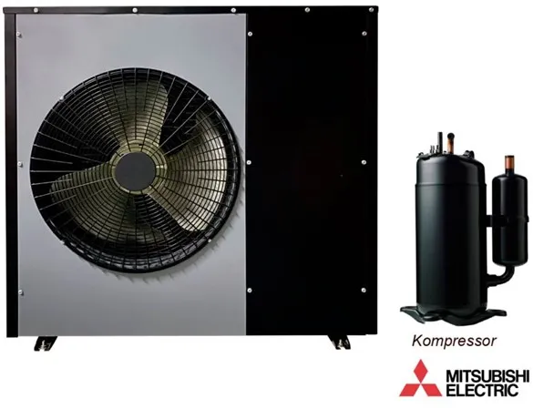 Andersen Electric Nordic One bomba de calor aire/agua con WiFi, 12kW, Negro