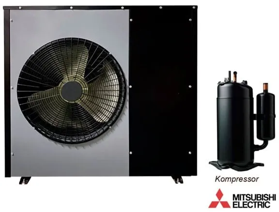 Andersen Electric Nordic One bomba de calor aire/agua con WiFi, 7kW, Negro